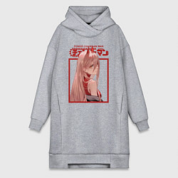 Женская толстовка-платье Человек бензопила Пауэр