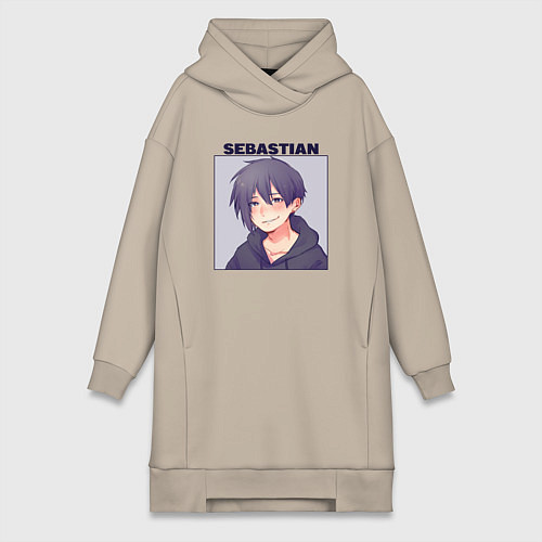 Женская толстовка-платье Себастиан из деревни / Миндальный – фото 1