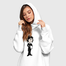 Женское худи-платье Себастьян, цвет: белый — фото 2