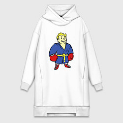 Женское худи-платье Vault boy - boxer, цвет: белый