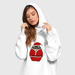 Женское худи-платье Санта Тоторо, цвет: белый — фото 2