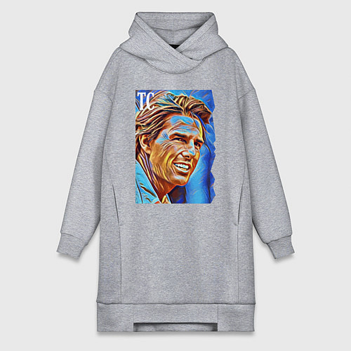 Женская толстовка-платье Tom Cruise - film actor / Меланж – фото 1
