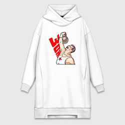 Женское худи-платье Сталин за зож, цвет: белый