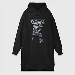 Женское худи-платье Fallout 4 - Ultracite Power Armor, цвет: черный