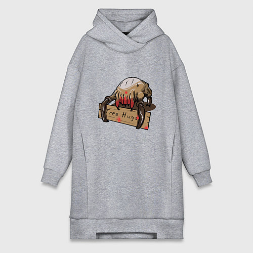 Женская толстовка-платье Hugs from crab / Меланж – фото 1