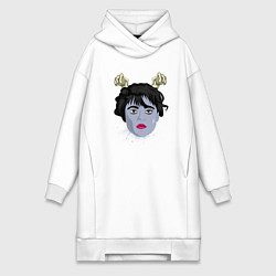Женская толстовка-платье Wednesday зомби art