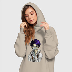 Женское худи-платье Леви в маске, цвет: миндальный — фото 2