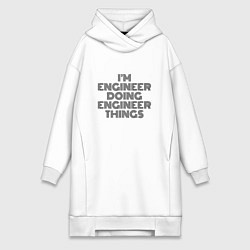 Женское худи-платье Im doing engineer things, цвет: белый