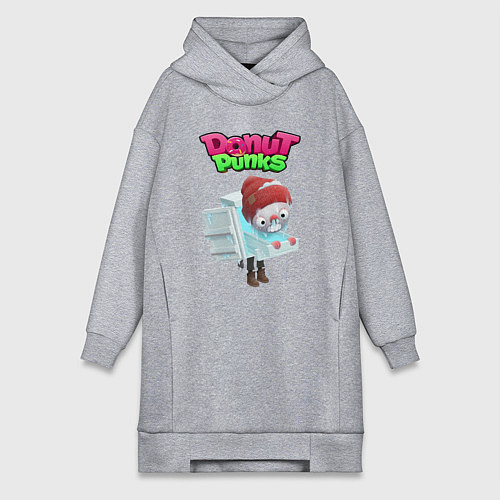 Женская толстовка-платье Фризи / Меланж – фото 1