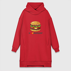 Женское худи-платье VAGBURGER, цвет: красный