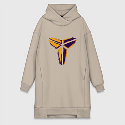 Женское худи-платье Kobe logo, цвет: миндальный