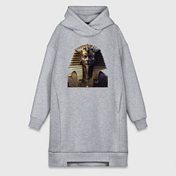 Женское худи-платье Египетский фараон, цвет: меланж