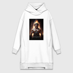 Женское худи-платье Екатеринбург - персонаж, цвет: белый