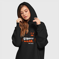 Женское худи-платье Street wear, цвет: черный — фото 2