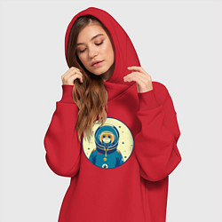 Женское худи-платье Ретро обезьяна, цвет: красный — фото 2