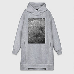 Женское худи-платье Чёрные пузыри, цвет: меланж