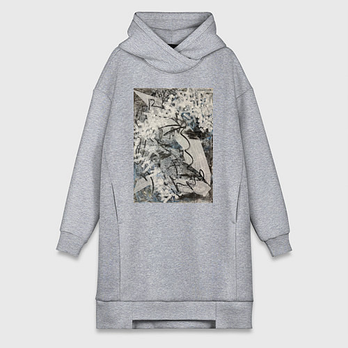 Женская толстовка-платье Абстракция небо / Меланж – фото 1