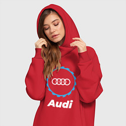 Женское худи-платье Audi в стиле Top Gear, цвет: красный — фото 2