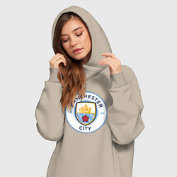 Женское худи-платье Manchester City FC, цвет: миндальный — фото 2