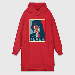 Женское худи-платье Эми навсегда, цвет: красный