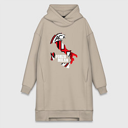 Женское худи-платье Forza Milan, цвет: миндальный