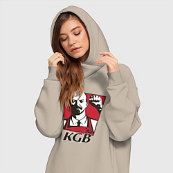 Женское худи-платье KGB Lenin, цвет: миндальный — фото 2