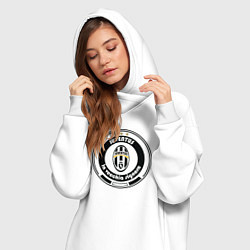 Женское худи-платье Juventus club, цвет: белый — фото 2