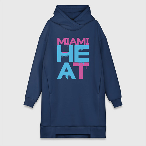 Женская толстовка-платье Miami Heat style / Тёмно-синий – фото 1