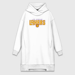 Женское худи-платье NBA Lakers, цвет: белый