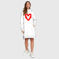 Женское худи-платье Mouz лого, цвет: белый — фото 2