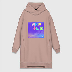Женское худи-платье BTS Take Two, цвет: пыльно-розовый