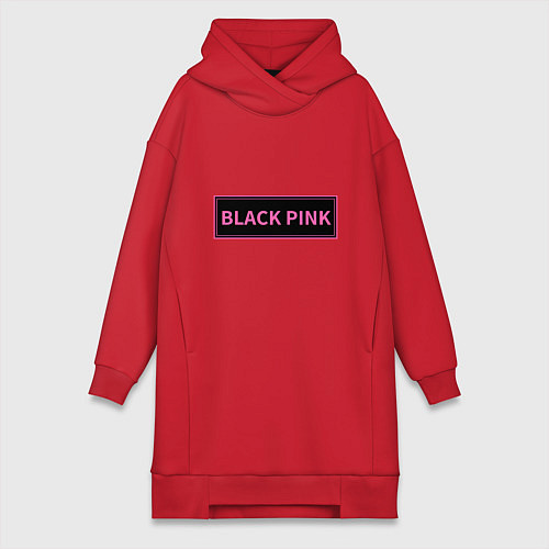 Женская толстовка-платье Логотип Блек Пинк / Красный – фото 1