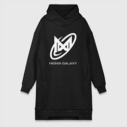 Женское худи-платье Nigma Galaxy logo, цвет: черный