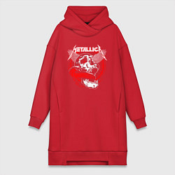 Женское худи-платье Metallica The God that failed, цвет: красный