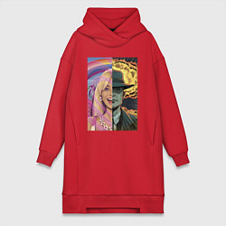 Женское худи-платье Barbie Oppenheimer, цвет: красный