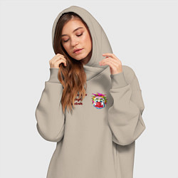 Женское худи-платье Смеяться от грусти, цвет: миндальный — фото 2