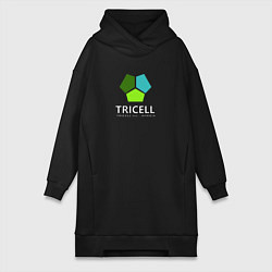 Женское худи-платье Tricell Inc, цвет: черный