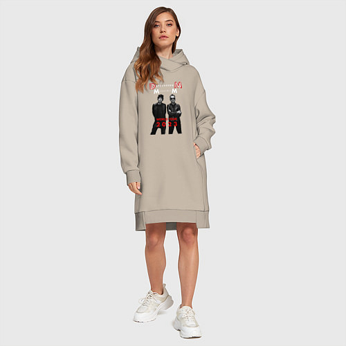 Женская толстовка-платье Depeche Mode 2023 Memento Mori - Dave & Martin 04 / Миндальный – фото 4