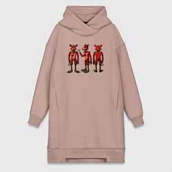 Женское худи-платье Три Фокси, цвет: пыльно-розовый