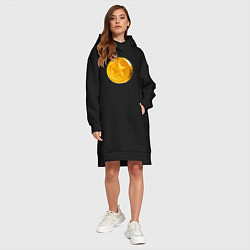Женское худи-платье Монета Марио, цвет: черный — фото 2