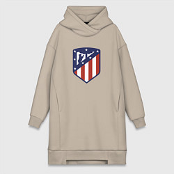 Женское худи-платье Atletico Madrid FC, цвет: миндальный