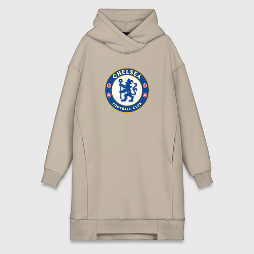 Женская толстовка-платье Chelsea fc sport / Миндальный – фото 1