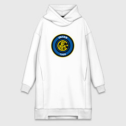 Женское худи-платье Inter sport fc, цвет: белый