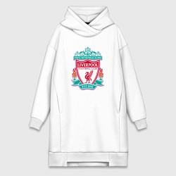 Женское худи-платье Liverpool fc sport collection, цвет: белый