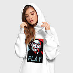 Женское худи-платье Play saw, цвет: белый — фото 2