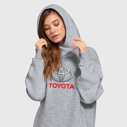 Женское худи-платье Toyota sport auto brend, цвет: меланж — фото 2