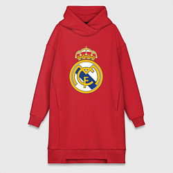 Женское худи-платье Real madrid fc sport, цвет: красный