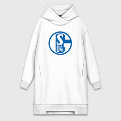 Женское худи-платье Schalke 04 fc club, цвет: белый