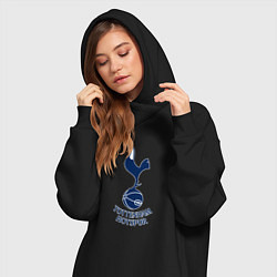 Женское худи-платье Tottenham Hotspur fc sport, цвет: черный — фото 2