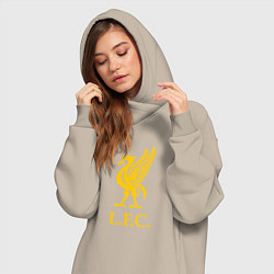 Женское худи-платье Liverpool sport fc, цвет: миндальный — фото 2